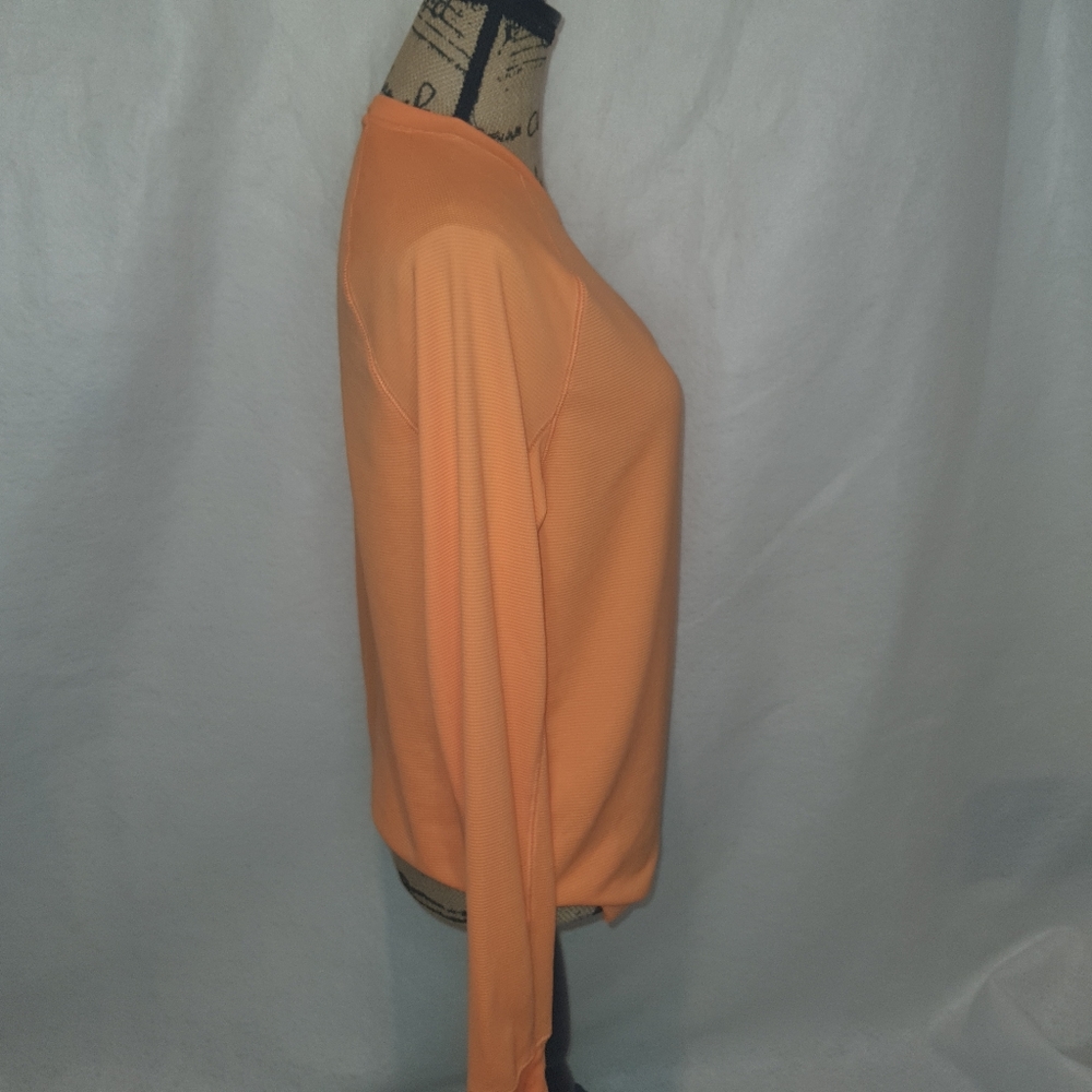 Old Navy Active Womens Waffled Long Sleeve Thermal Top Small Orange - Picture 4 of 8